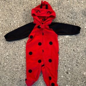 Ladybug hooded onesie